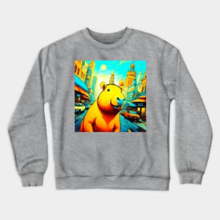 Capybara in Pоссия Crewneck Sweatshirt